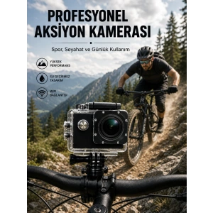 Profesyonel Video Çekimleri İçin 1080p Full Hd Aksiyon Kamerası