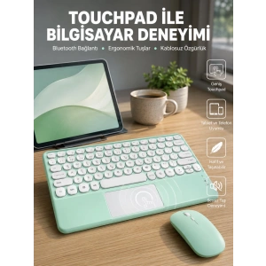 Profesyonel Wifi Q Klavye Bluetooth Klavye Touchpad 10.8 Inç Yeni Nesil