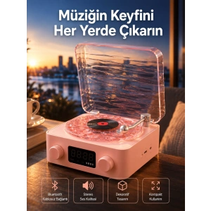 Retro Kristal Netliğinde Ses – Gece Işıklı Retro Bluetooth Hoparlör Yeni Nesil
