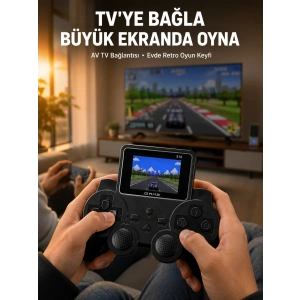 Retro Oyun Konsolu 520 Klasik Oyunlu Şarj Edilebilir El Konsolu