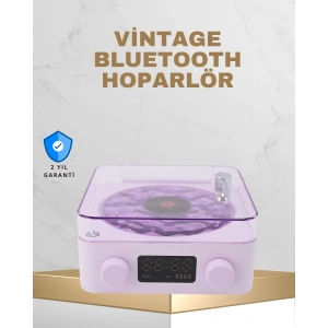 Retro Pikap Tasarımlı Bluetooth Hoparlör – Projektörlü Şarjlı Lamba
