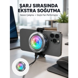 Rgb Gaming Telefon Fanı Sessiz Soğutucu Tüm Akıllı Telefonlara Uygun Yeni Nesil