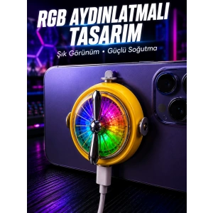 Rgb Işıklı Manyetik Telefon Oyun Soğutucu Fan