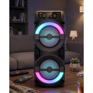 Rgb Işıklı Taşınabilir Bluetooth Hoparlör Güçlü Stereo Ses