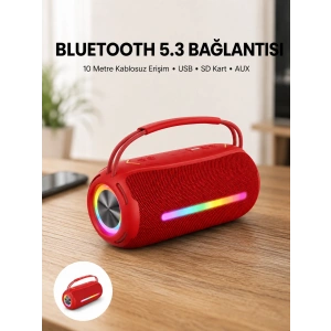Rgb Işıklı Taşınabilir Hoparlör – Çoklu Bağlantı Desteği