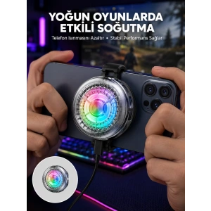 Rgb Led Telefon Soğutucu Fan Yüksek Hızlı Soğutma Oyuncu Cooler Yeni Nesil