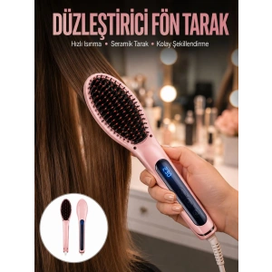 Saç Düzleştirici Tarak Dijital Göstergeli Seramik Kaplama Sıkı Dişli Yeni Nesil
