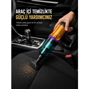 Şarjlı Araç İçi El Süpürgesi Çok Amaçlı Kablosuz Vakum Temizleyici