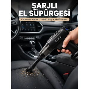 Şarjlı Araç İçi El Süpürgesi Ve Hava Pompası