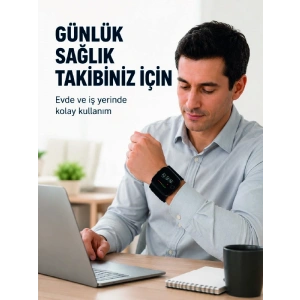 Şarjlı Bilekten Dijital Tansiyon Ölçer Geniş Lcd Ekranlı