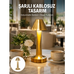 Şarjlı Masa Lambası 3 Işık Modu Kademesiz Karartma Metal Gövde Yeni Nesil