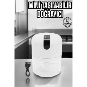 Şarjlı Mini El Rondosu Doğrayıcı Taşınabilir 250 Ml Çelik Bıçaklı