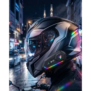 Şarjlı Motosiklet Kask Intercom Kulaklık Bluetooth 5.3 Teknolojisi