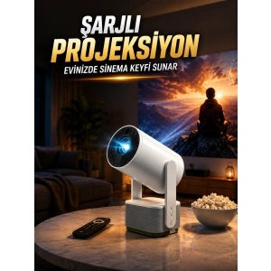 Şarjlı Projeksiyon Evinizde Sinema Keyfi Sunar