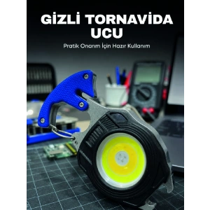 Sb Type-c Şarjlı Cob Led Çok Amaçlı Acil Durum Feneri Kamp Araç Ve Günlük Kullanım