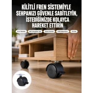 Sehpa Ve Restoran Arabası İçin Kilitli Ayak 4’lü