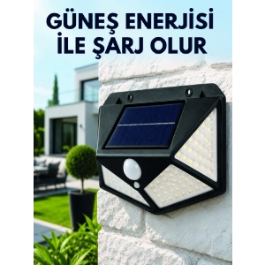 Sensörlü Solar Bahçe Lambası Geniş Açılı Led Aydınlatmalı Balkon Garaj Ve Bahçe Işığı
