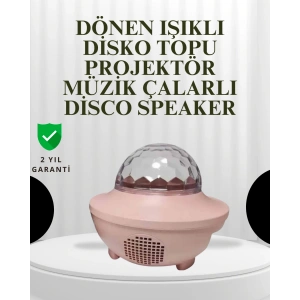 Sesle Etkileşimli Yıldız Projektörlü Gece Lambası – Bluetooth Hoparlörlü, Usb Girişli, Dönen Okyanus