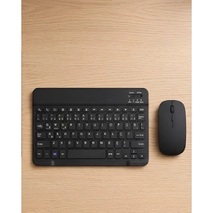 Sessiz Tuşlu Kablosuz Klavye Mouse Seti Çoklu Cihaz Uyumlu