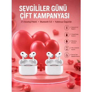 Sevgiliye Hediye Çift Kulaklığı Yeni Nesil Pro Kulaklık Sevgililer Gününe Özel Kampanya