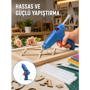 Sıcak Mum Tabancası 40w 5 Silikon Hediyeli Kolay Ve Hızlı Yapıştırma Yeni Nesil