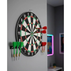 Şık Tasarımlı Dart Tahtası 12 İnç Dayanıklı Ahşap Gövde