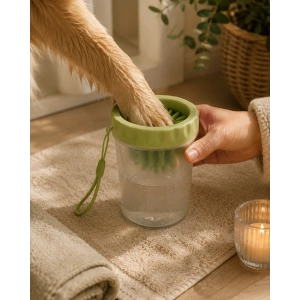 Silikon Fırçalı Köpek Pati Temizleme Kabı Orta Ve Büyük Irklar İçin