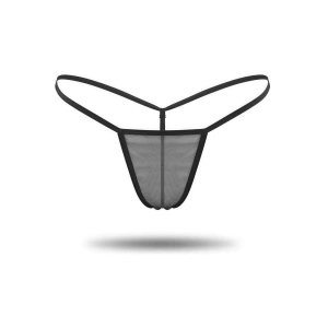 Siyah Transparan Tül String Tanga TM1114