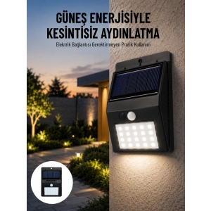 Solar Dekoratif Lambası Sensörlü Led Işık Bahçe Aydınlatma Yeni Nesil