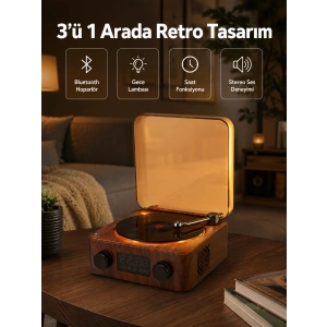 Stereo Bluetooth Hoparlör – Gece Lambalı Ve Saat Göstergeli Yeni Nesil