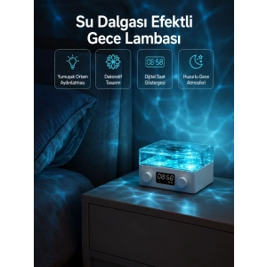 Stereo Sesli Gece Lambalı Bluetooth Hoparlör – Şık Vintage Tasarım