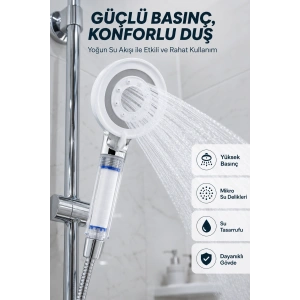 Su Tasarruflu Filtreli Duş Başlığı Yüksek Basınçlı Modern Duş Başlığı