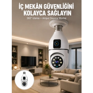 Tak Çalıştır Ampul Kamera – Full Hd 1080p Kablosuz Güvenlik Çözümü Yeni Nesil