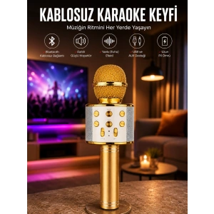 Taşınabilir Bluetooth Karaoke Mikrofon: Hafıza Kart Girişli, Etkileyici Performans