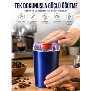 Taşınabilir Kahve & Baharat Öğütücü, Kolay Temizlenebilir Ve Uzun Ömürlü Paslanmaz Çelik