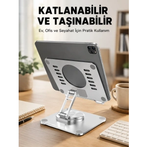 Taşınabilir Katlanır Tablet Braketi Masaüstü Stand Yeni Nesil