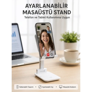 Taşınabilir Masaüstü Telefon Tutucu Ayarlanabilir Yükseklik Yeni Nesil