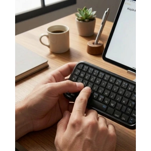 Taşınabilir Mini Bluetooth Klavye Şarjlı Kablosuz Klavye