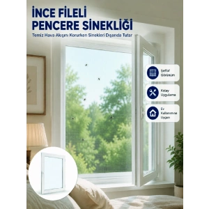 Tek Kanatlı Cırt Bantlı Pencere Sinekliği