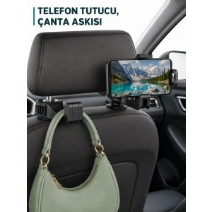 Telefon Tutucu Özellikli Araç İçi Çanta Askısı