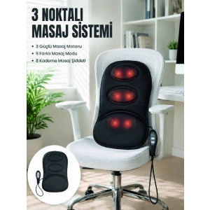 Titreşimli Masaj Koltuk Minderi Kademe Şiddet Ayarlı Isıtma Fonksiyonlu Masaj Pedi