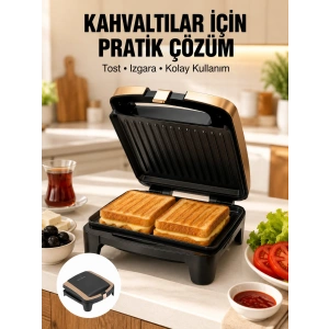 Tost Makinesi Yapışmaz Plaka 1500 Watt Güçlü Performans Yeni Nesil