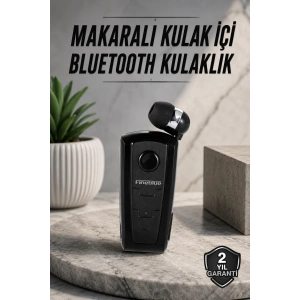 Tüm Telefonlara Uyumlu Mikrofonlu Titreşimli Makaralı Bluetooth Kulakiçi Kulaklık