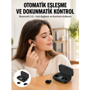 Tws Bluetooth Kulaklık 5.0 Bluetooth Bağlantılı Dokunmatik Kontrol Özelliği Yeni Nesil