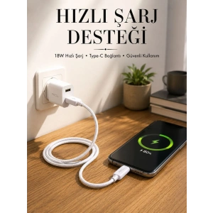 Type-c Girişli Cihazlar İçin Şarj Kablosu