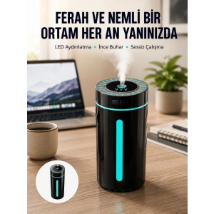 Ultrasonik Nemlendirici Led Işıklı Aromaterapi Difüzör Sessiz Çalışma Yeni Nesil