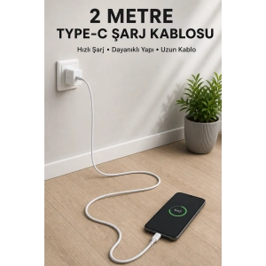 Usb-a To Type-c 2 Metre Hızlı Şarj Kablosu