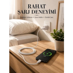 Usb-a To Type-c Şarj Kablosu 2 Metre Uzun Kablo