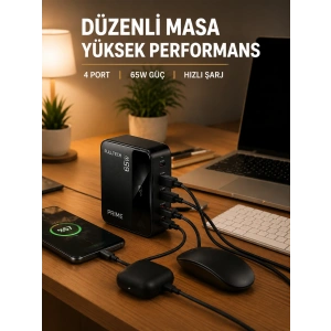 Usb-a Ve Usb-c Girişli Çoklu Şarj Cihazı