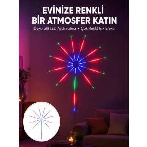 Uygulama Destekli Rgb Led Havai Fişek Duvar Aydınlatması Yeni Nesil